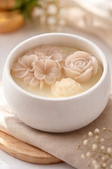 Bougies florales musc blanc